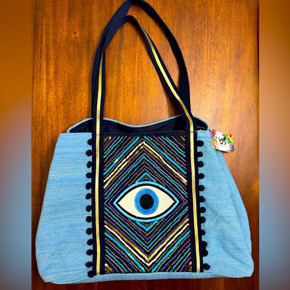 Evil Eye sequins Tote bag